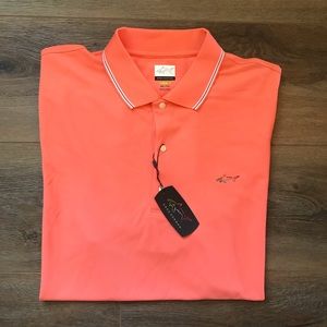 NWT Greg Norman Short Sleeve Polo Salmon Size XXL